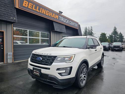White Platinum Metallic Tri-Coat 2017 Ford Explorer sport