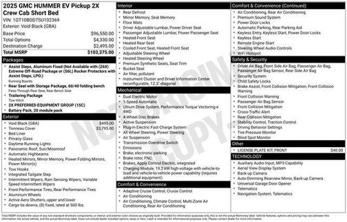 Black 2025 GMC HUMMER EV Pickup 2X