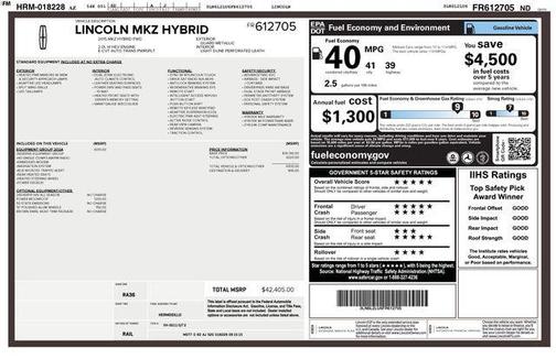 2015 Lincoln MKZ Hybrid Base