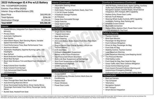 Pure White 2023 Volkswagen ID.4 Pro