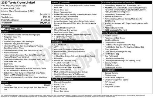 Black 2023 Toyota Crown Limited