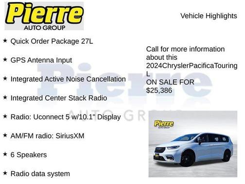 Bright White Clearcoat 2024 Chrysler Pacifica Touring-L
