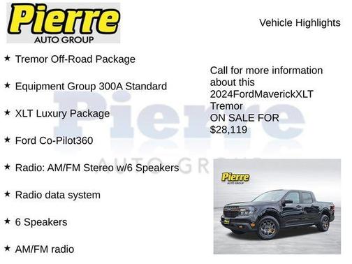 Shadow Black 2024 Ford Maverick XLT