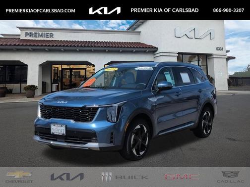 Mineral Blue 2025 Kia Sorento Hybrid EX