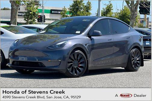 Gray 2023 Tesla Model Y Performance Dual Motor All-Wheel Drive