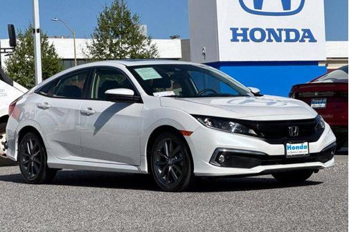Platinum White Pearl 2019 Honda Civic EX