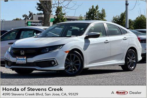 Platinum White Pearl 2019 Honda Civic EX