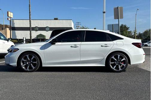 Platinum White Pearl 2025 Honda Civic Hybrid Sport