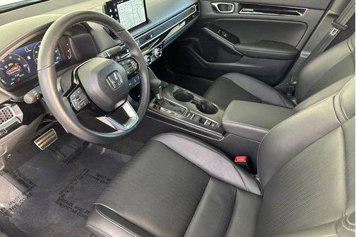 Platinum White Pearl 2025 Honda Civic Hybrid Sport