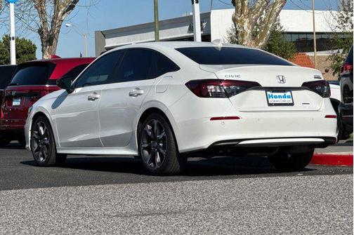 Platinum White Pearl 2025 Honda Civic Hybrid Sport