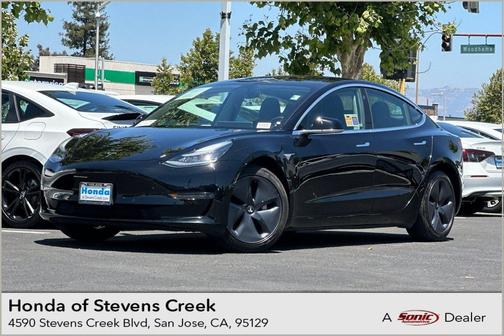 Solid Black 2020 Tesla Model 3 Standard Range Plus