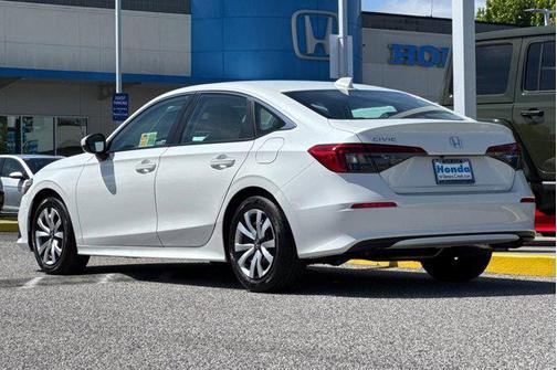 Platinum White Pearl 2024 Honda Civic LX