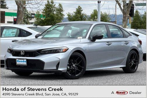 Solar Silver Metallic 2026 Honda Civic Sport