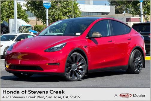 Red Multi-Coat 2022 Tesla Model Y Performance Dual Motor All-Wheel Drive