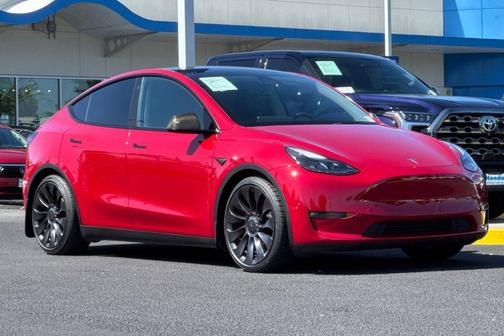 Red Multi-Coat 2022 Tesla Model Y Performance Dual Motor All-Wheel Drive