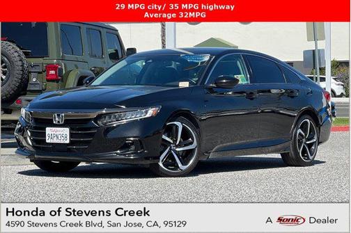 Crystal Black Pearl 2022 Honda Accord Sport SE 1.5T