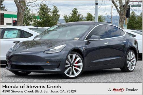 Gray 2018 Tesla Model 3 Performance