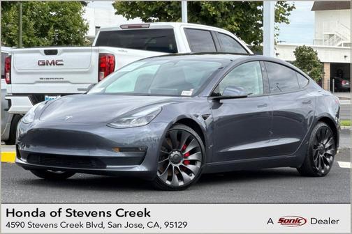 Gray 2023 Tesla Model 3 Performance
