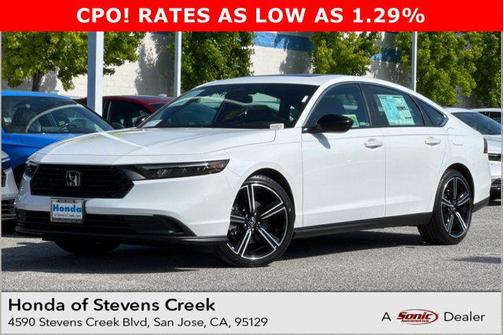 Platinum White Pearl 2025 Honda Accord Hybrid Sport