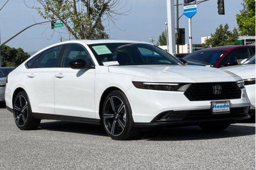 Platinum White Pearl 2025 Honda Accord Hybrid Sport