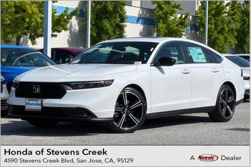 Platinum White Pearl 2025 Honda Accord Hybrid Sport