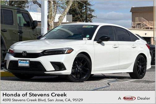 Platinum White Pearl 2024 Honda Civic Sport
