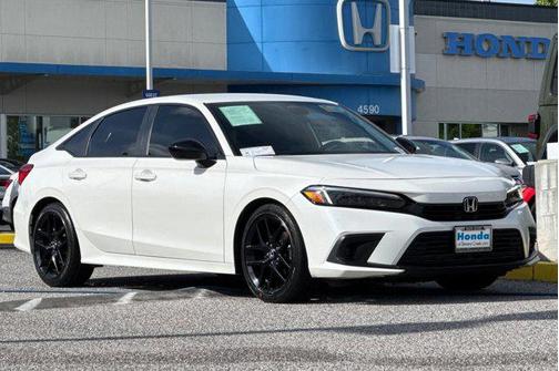 Platinum White Pearl 2024 Honda Civic Sport