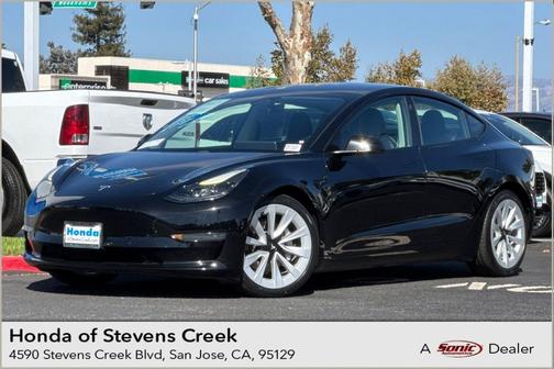 Solid Black 2021 Tesla Model 3 Standard Range Plus
