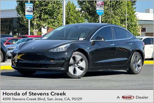 Solid Black 2019 Tesla Model 3 Mid Range