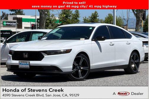 Platinum White Pearl 2025 Honda Accord Hybrid Sport