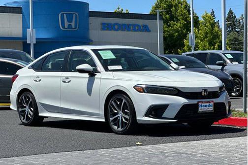 Platinum White Pearl 2024 Honda Civic Touring