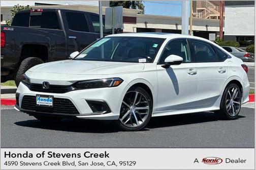 Platinum White Pearl 2024 Honda Civic Touring