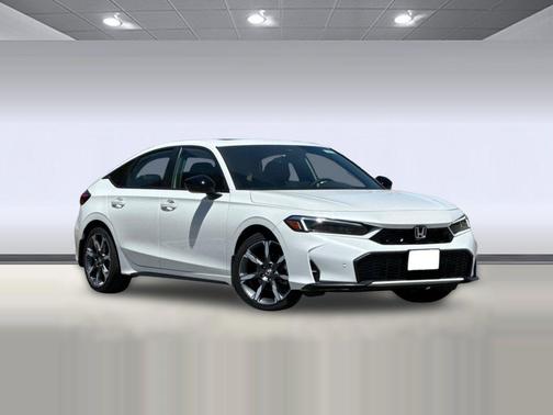 Platinum White Pearl 2026 Honda Civic Hybrid Sport Touring