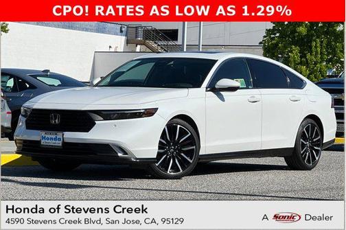 Platinum White Pearl 2024 Honda Accord Hybrid Touring
