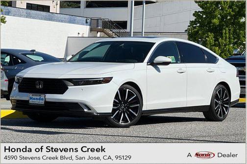 Platinum White Pearl 2024 Honda Accord Hybrid Touring