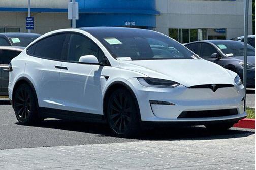 Pearl White Multi-Coat 2022 Tesla Model X Dual Motor All-Wheel Drive