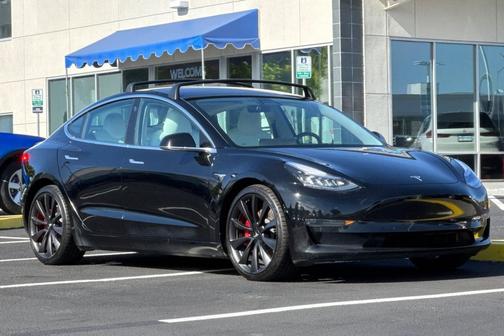 Solid Black 2020 Tesla Model 3 Performance