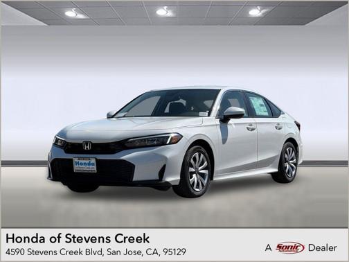 Platinum White Pearl 2026 Honda Civic LX
