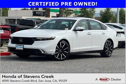 Platinum White Pearl 2023 Honda Accord Hybrid Touring