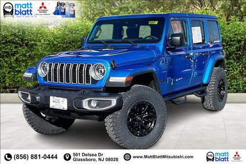 Hydro Blue Pearlcoat 2025 Jeep Wrangler 4-Door Sahara 4x4