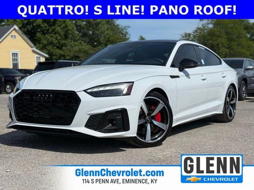 Glacier White Metallic 2023 Audi A5 Sportback 45 S Line Premium Plus