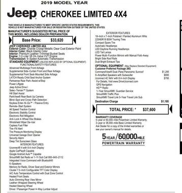 2019 Jeep Cherokee Limited