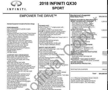 2018 INFINITI QX30 Sport