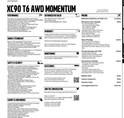 2017 Volvo XC90 T6 Momentum