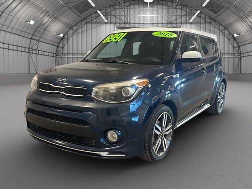 Mysterious Blue/White Roof 2018 Kia Soul +