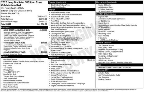 2020 Jeep Gladiator Sport S