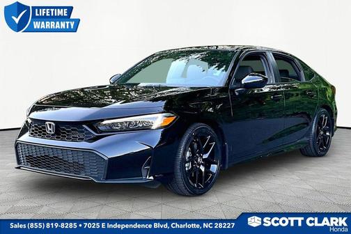 Crystal Black Pearl 2025 Honda Civic Hybrid Sport