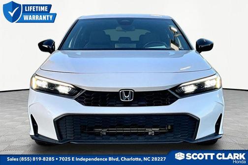 Platinum White Pearl 2025 Honda Civic Sport