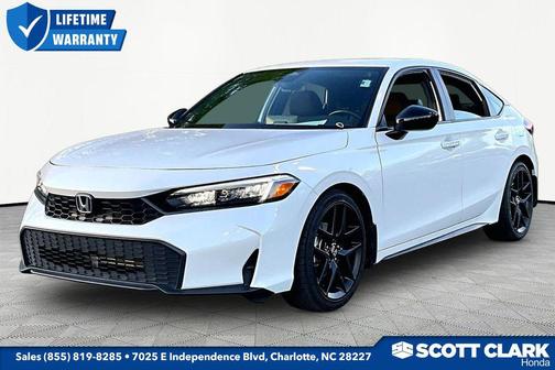 Platinum White Pearl 2025 Honda Civic Sport