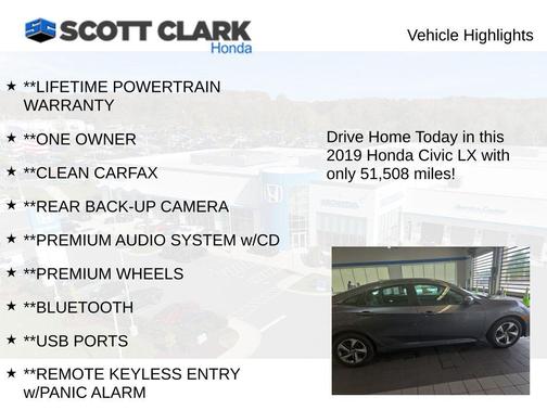 Lunar Silver Metallic 2019 Honda Civic LX